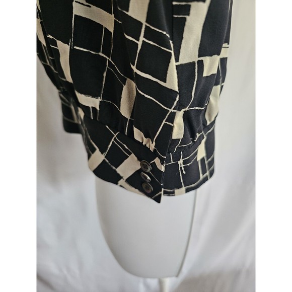 Id|entity Blouse Lord & Taylor Silk Black Blouse Size 8 - Picture 3 of 9